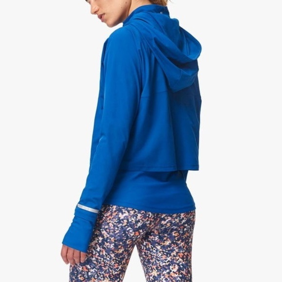 SWEATY BETTY Fast Track Running Jacket royal blue hoodie size S - Picture 3 of 11